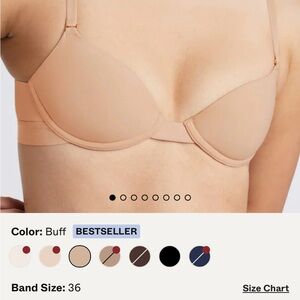 2x Pepper Ultimate Contour T-Shirt Bras (black and buff) 36 B